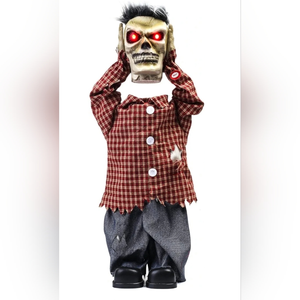 18 inch Electronic Raise Head Ghost,Indoor/Outdoor Halloween Decoration